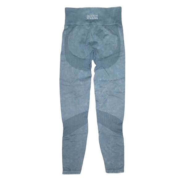 Victoria's Secret Pink Seamless Leggings XS Blue green workout gym yoga bottoms - Picture 2 of 8